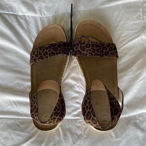Leopard print sandals